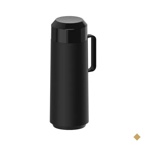 Garrafa Térmica Tramontina Exata 1 Litro em Plástico Preto com Ampola de Vidro