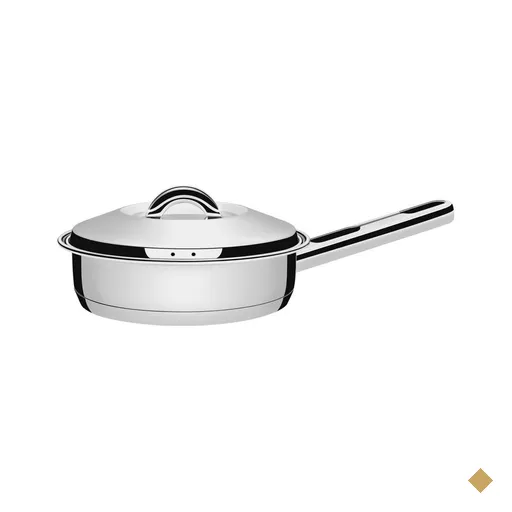 Frigideira Tramontina Solar em Aço Inox Fundo Triplo com Tampa e Cabo 24 cm…