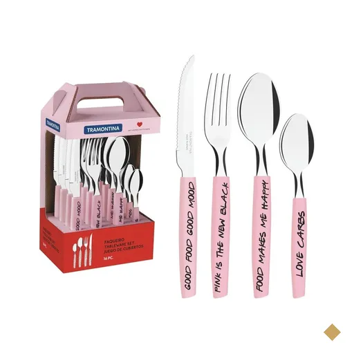Faqueiro Tramontina My Lovely Kitchen com Lâminas em Aço Inox e Cabos de…