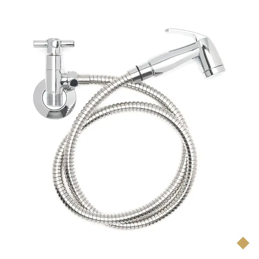Ducha Higiênica Cromada Estrela Acionamento Com 1/4 de Volta