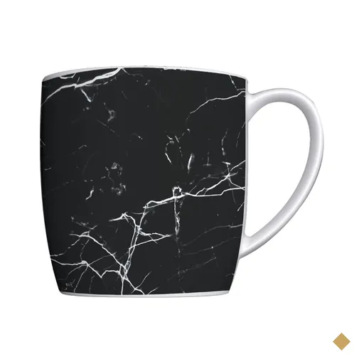 Caneca de Porcelana Germer para Café Xicara Grande 360ml Urban Marmorizado…