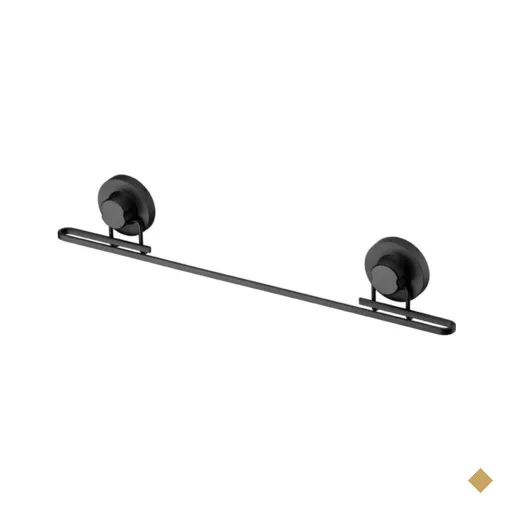 Barra para Cozinha com Ventosa 50cm Preta Pendurar Utensílios Toalha Faciliti…