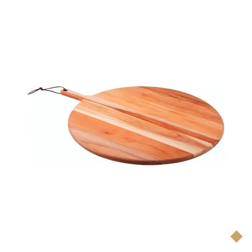 Tábua Redonda para Pizza Tramontina Provence em Madeira Teca  50 cm