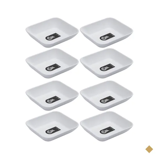 6 Pratos Brancos de Petiscos Essential Coza 10x9cm Sushi Molho Guarnição…