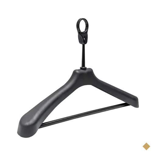 48 Cabides Roupa Hotel Antifurto Social Preto Giratório Reforçado Plástico