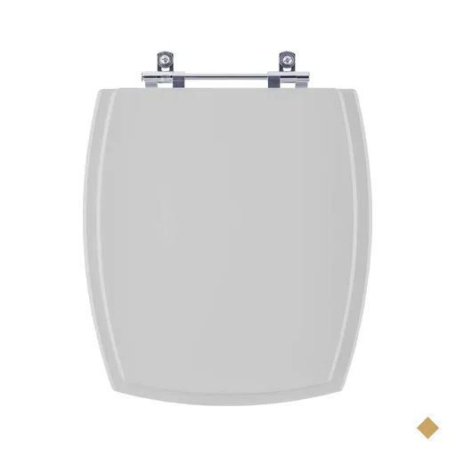 Assento Sanitário Poliester Anturius Cinza Claro para Vaso Luzarte