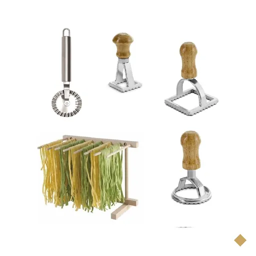 Varal para secar massas de Bambu com 4 cortadores