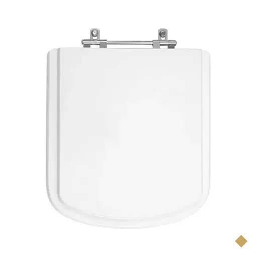 Assento Sanitário em MDF Dama Senso Branco para bacia Roca