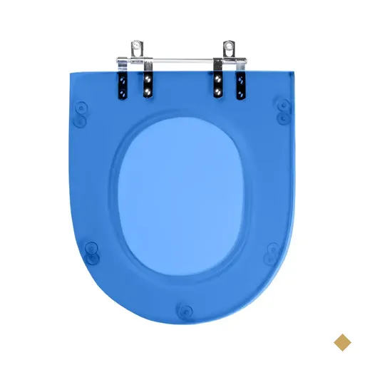 Assento Sanitário Poliester Vogue Plus Azul Translucido para vaso Deca