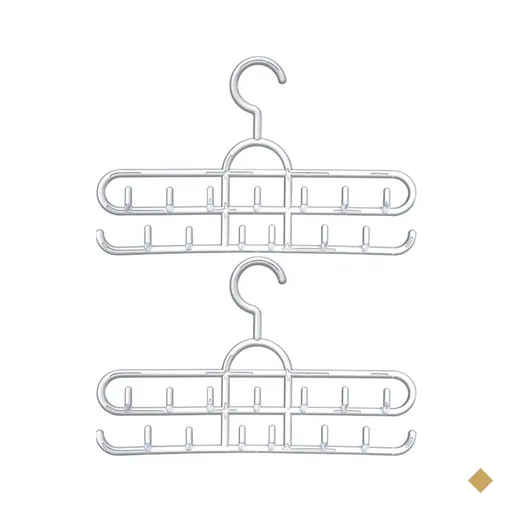 Kit 2 Cabides para Cintos Suportes Organizadores Lenços Colares 13 Ganchos…