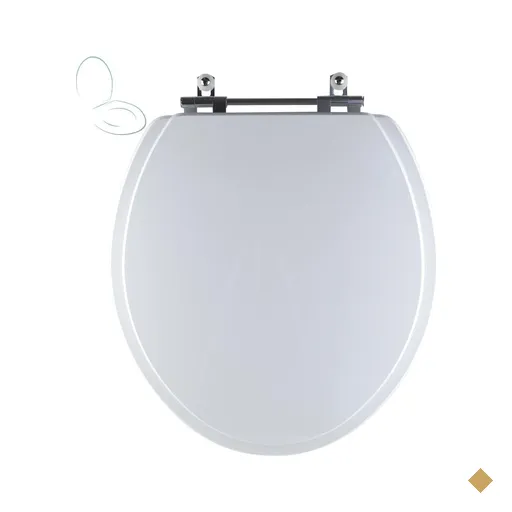 Tampa Vaso Sanitário Poliester Acrilico Fiori Branco para Bacia Fiori