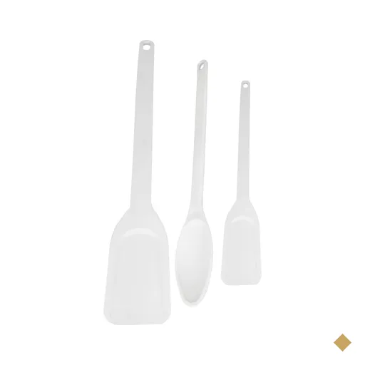 3 Utensílios de Cozinha Industrial Espátula 49,5cm e 74cm Colher Branca…