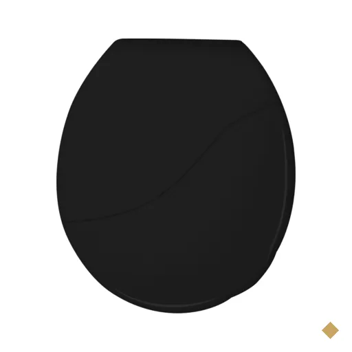 Assento Tampa para Vaso Sanitário Oval Almofadado Berllart Preto Durín