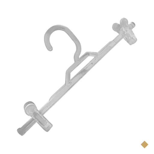 10 Cabides de Presilha Para Saia Loja Plástico Transparente 31,5cm Cinquetti
