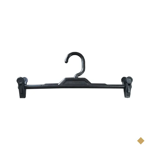 Cabide com Presilha Preto de Plástico para Saias Bermudas Calças Lojas…