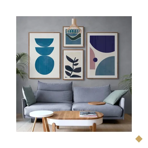 Conjunto de 4 Quadros Orgânico 15