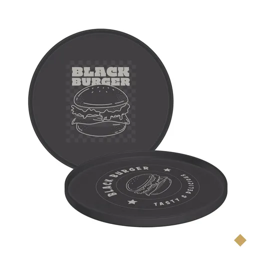 Prato Raso para Hambúrguer 20cm Tramontina Black Burger Polipropileno…