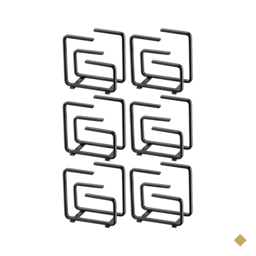 6 Porta Guardanapos de Papel Preto Fosco para Cafeterias Suportes Organizadores…