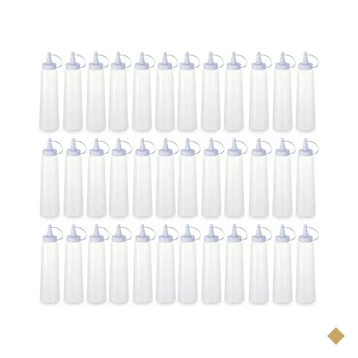 Kit 36 Bisnagas para Molhos Plástica 400ml Ketchup Mostarda Maionese Crepe…