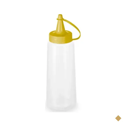 50 Bisnagas 250ml Tubos Molhos Restaurante Lanchonete Plasvale Amarela