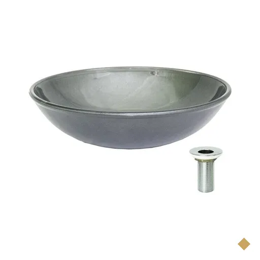 Cuba Lisa 35 cm Vidro Chumbo e Válvula Metal