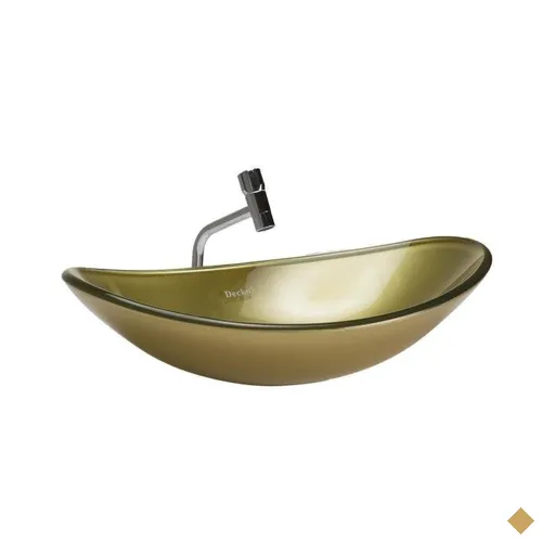 Cuba de vidro oval ouro,válvula, sifao,torneira 45