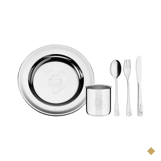 Kit Infantil Tramontina para Refeição em Aço Inox 5 Peças