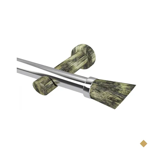 Kit Varão Simples de Cortina 19mm 200cm Alemão Nobre Belchior