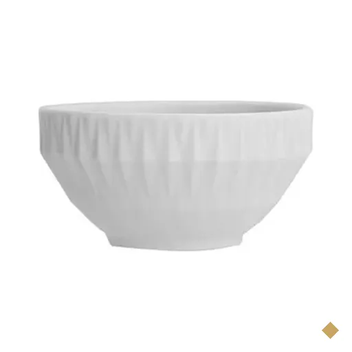 Tigela Pequena Bowl Diamante 400ml 12,5cm Porcelana Germer Branca Cereal