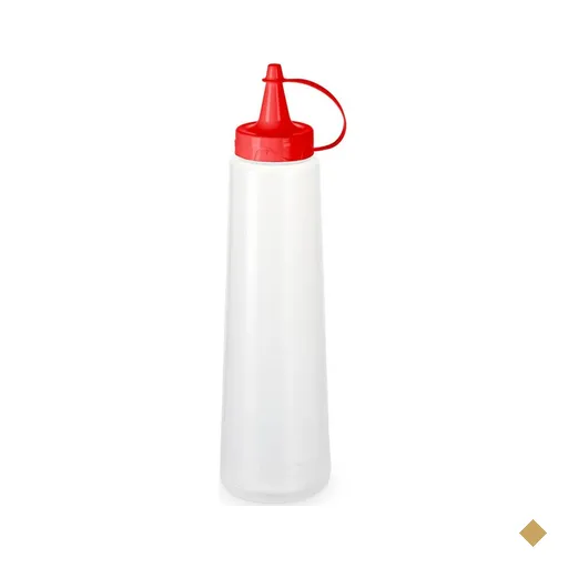 Kit 24 Bisnagas para Molhos 400ml Plástica Ketchup Tampa Ver
