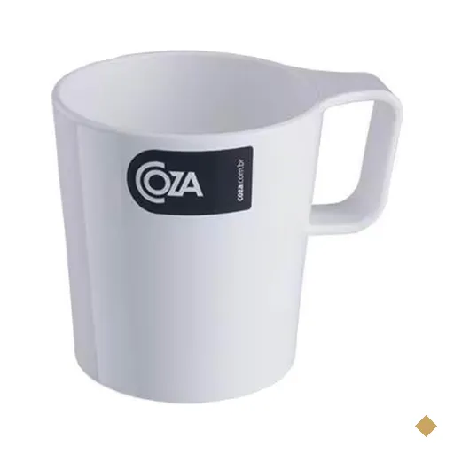 Caneca Escolar Empilhável 250ml Branca Casual Coza Refeitórios Cantina