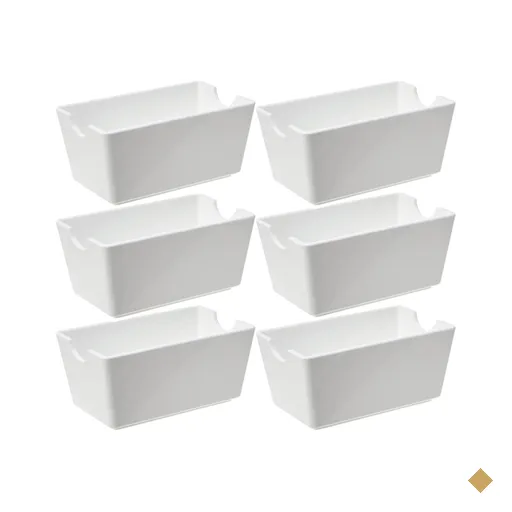 Kit 6 Suportes para Sachês Molhos 11x6,5x5,1cm Branco Organizador Uno Coza de…