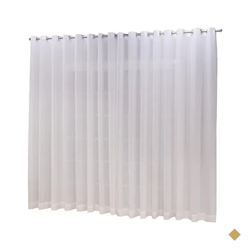Cortina linho tecido 4,00x2,30 Para Trilho Suíço:Palha