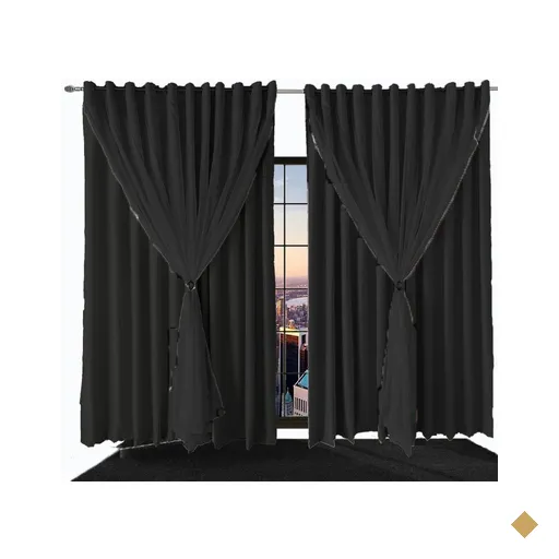 Cortina Blackout Corta Luz de Ilhois Bia 7,40 X 2,30 Preto