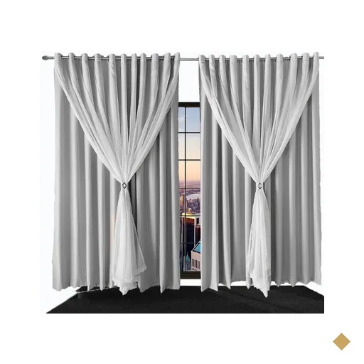 Cortina para Sala e Quarto Blecaute Bia 4,20 X 2,70 Branco