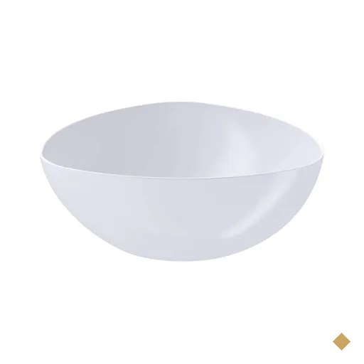 Saladeira Triangular Essential 2,5L Branco Tigela de Plástico Bacia Pipoca…