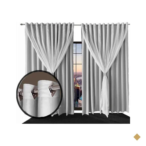 Cortina Quarto para Sala e Blecaute Lea 8,50 X 2,60 Branco