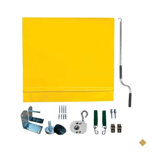 Toldo Cortina Amarelo - 2,00m X 2,80m - Kit Completo