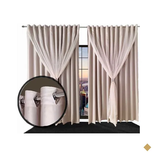 Cortina para Sala e Quarto Blecaute Lea 5,20 X 2,60 Palha