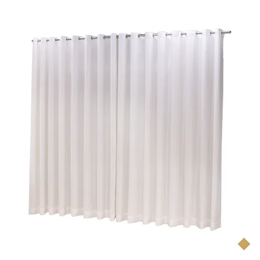 Cortina Oxford com linho 6,00x2,50 Para Trilho Suíço:Palha