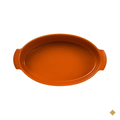 Forma Laranja 38x22cm Travessa Porcelana Germer Oval 2,9L Grande Assar e Servir
