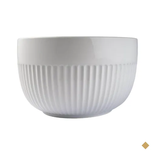 Tigela Grande 22cm em Porcelana Redonda Branco Assar e Servir Germer Cozinha