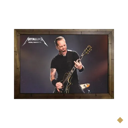 Quadro Decorativo Metallica World Magnetic MDF 50 x 35 M002 - Marrom