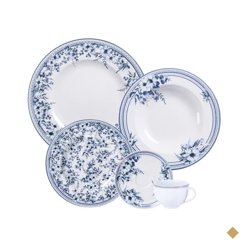 Aparelho de Jantar Tramontina Azzura em Porcelana Decorada 20 Peças