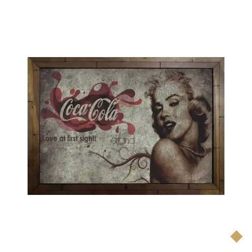 Quadro Decorativo Marilyn Monroe MDF 50 x 35 B011 - Marrom