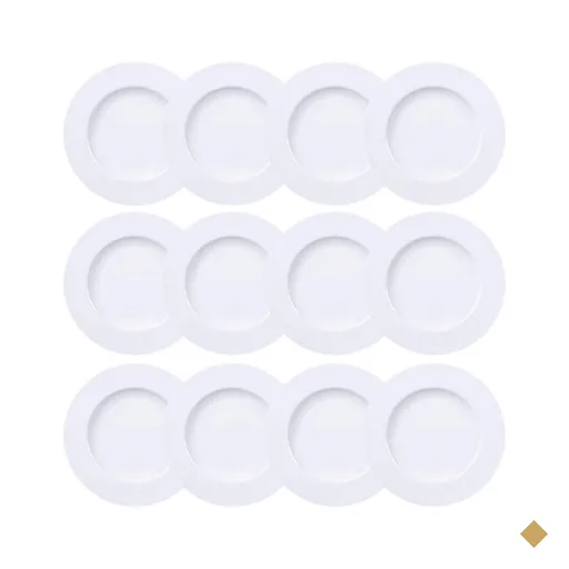 Jogo 12 Pratos Sobremesa Porcelana 21cm Mesa Posta Tramontina Branco Maria…