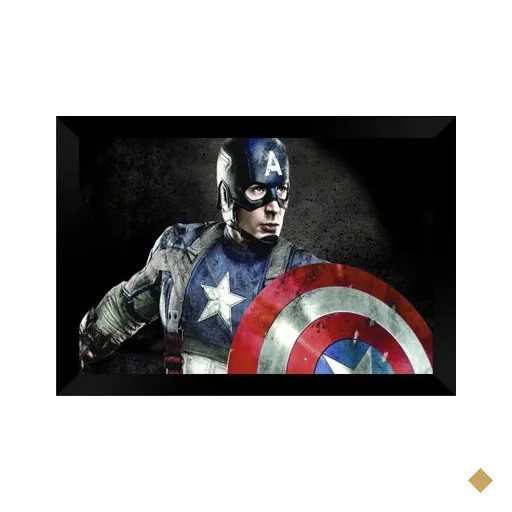 Quadro Decorativo Capitão América MDF 50 x 35 I027 - Preto