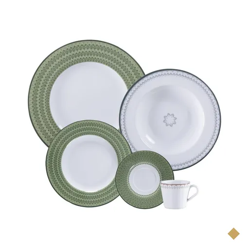 Aparelho de Jantar Tramontina Zenith em Porcelana Decorada 20 Peças