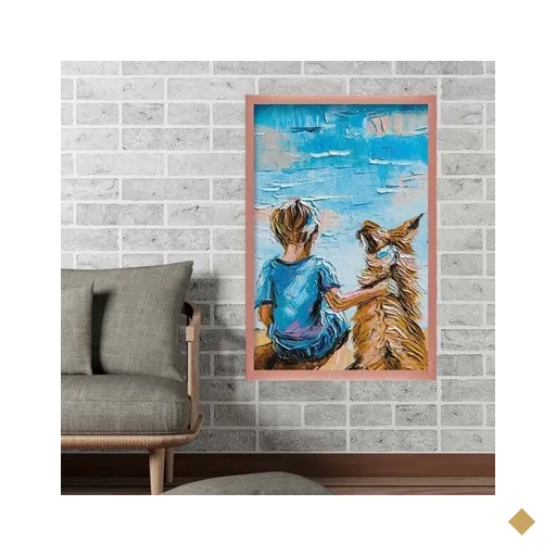 Quadro com Moldura Amizade Verdadeira ROSE METALIZADO - Grande