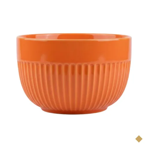 Tigela Grande Redonda 22cm Porcelana Laranja Assar e Servir Germer Cozinha